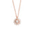 Solid 14kt Rose Gold Diamond Sunflower Pendant