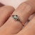 Solid Rose Gold Blue Tourmaline & Diamond Mist Ring