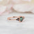 Solid Rose Gold Blue Tourmaline & Diamond Mist Ring