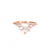 Rose Gold White Topaz Angels Arc Ring