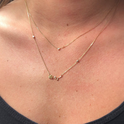 Solid Gold My Forever Sweet Rose Pendant