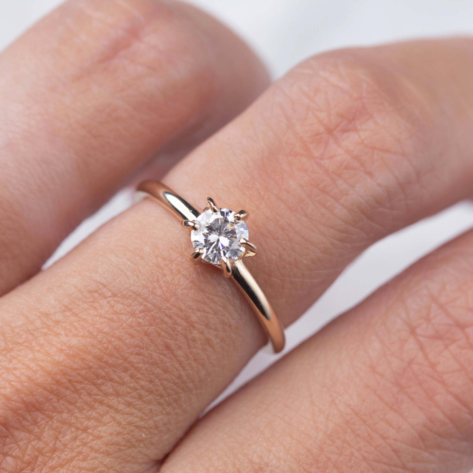 Solid Gold Moissanite Andromeda Ring