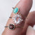 Solid Gold Mona Lisa Turquoise Ring