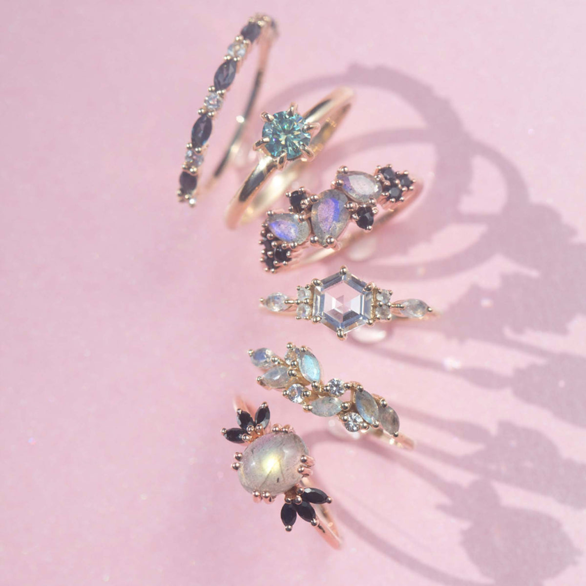 Solid Gold London Blue Topaz Wanderlust Ring