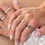 9kt Gold Rainbow Moonstone and Diamond Vivant Arc Ring