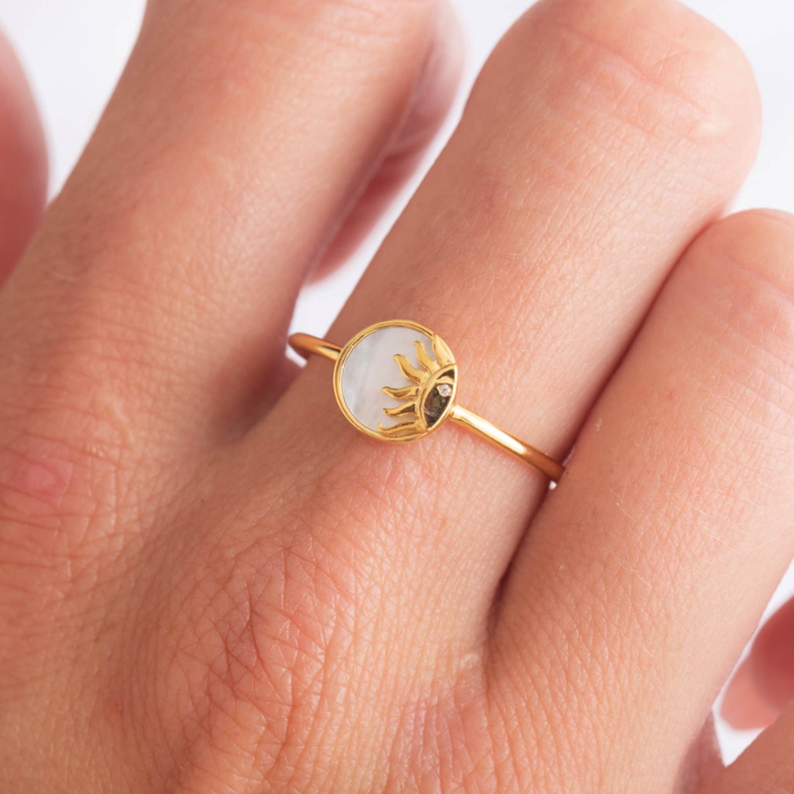 Mother Of Pearl Sunshine Ring