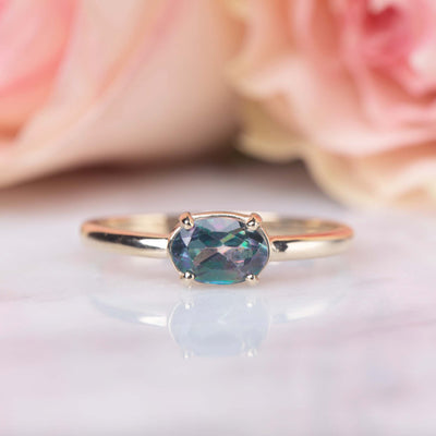 Solid Gold Rainbow Topaz Charmante Ring