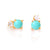 Turquoise and Diamond Doublet Studs