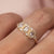 Solid Gold Diamond & Topaz Spring Waltz Ring